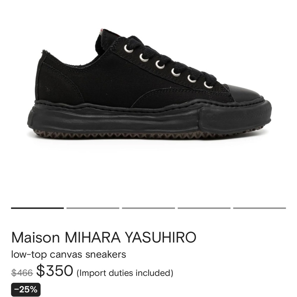 Miharayasuhiro Black Canvas Sneakers